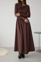 【アズール バイ マウジー/AZUL by moussy】の布帛ドッキングドレープニットワンピース 人気、トレンドファッション・服の通販 founy(ファニー) ファッション Fashion レディースファッション Fashion for Women ワンピース Dresses ニットワンピース Knit Dresses キャップ Cap, Baseball Cap ストレッチ Stretch, Stretchy Fabric スニーカー Sneakers, Trainers ダウン Down, Puffer ドッキング Docking, Mixed Material ロング Long, Long-Length thumbnail BRN|ID: prp329100004777004 ipo3291000000034632562