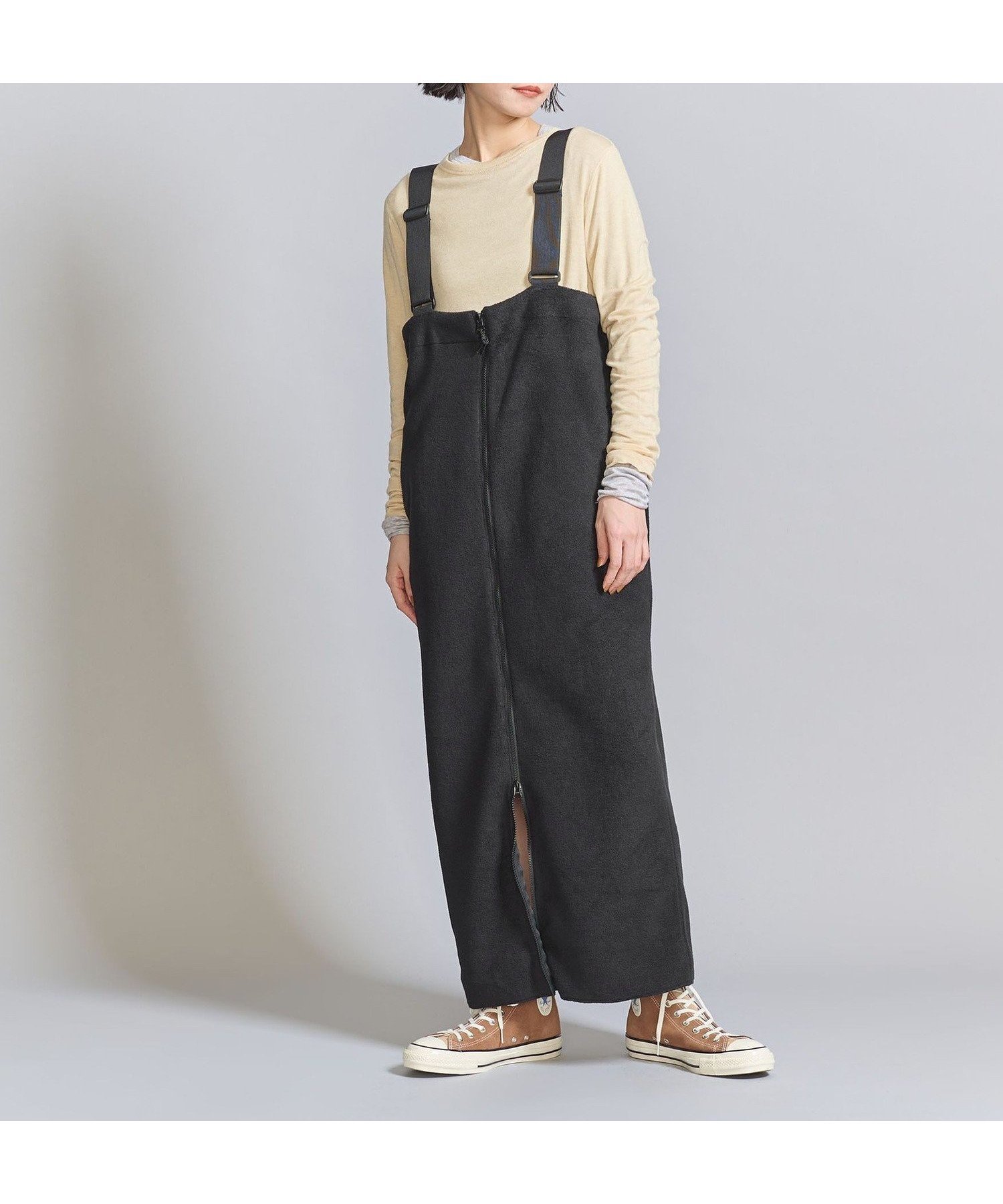 【ユナイテッドアローズ/UNITED ARROWS】のフリース ジャンパースカート インテリア・キッズ・メンズ・レディースファッション・服の通販 founy(ファニー) 　ファッション　Fashion　レディースファッション　Fashion for Women　スカート　Skirts　インナー　Innerwear　キャップ　Cap, Baseball Cap　ジップ　Zip, Zipper　スポーティ　Sporty, Casual Athletic　スリット　Slit, Slit Detail　スーツ　Suit, Formalwear　ミリタリー　Military, Army Style　アウトレット　Outlet / Clearance　おすすめ　Recommended / Our Picks　BLACK|ID: prp329100004777033 ipo3291000000034633016