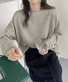 【ミニミニストア/miniministore】のボーダーTシャツ レディース長袖tシャツ ブラック|ID: prp329100004777036 ipo3291000000034633043