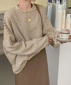 【ミニミニストア/miniministore】のボーダーTシャツ レディース長袖tシャツ ブラウン|ID: prp329100004777036 ipo3291000000034633044