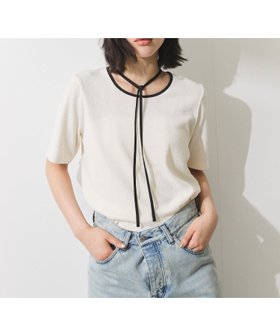【アダム エ ロペ/ADAM ET ROPE'】の【WEB限定】ブークレリブリボンTシャツ 人気、トレンドファッション・服の通販 founy(ファニー) ファッション Fashion レディースファッション Fashion for Women トップス・カットソー Cut & Sew Tops シャツ・ブラウス・オフィスカジュアル Elegant Blouses & Button-Ups ロングTシャツ・Tシャツ Longline T-Shirts & Tees 2025年 2025 2025春夏・S/S Spring/Summer 2025 SS25 おすすめ Recommended / Our Picks コンパクト Compact, Small Size スラックス Slacks, Dress Pants デニム Denim, Jeans Material ボトム Bottoms, Lower Wear ポケット Pocket, Pocket Detail リボン Ribbon, Bow 夏 Summer 春 Spring S/S・春夏 SS, Spring/Summer, Warm Season |ID:prp329100004777042