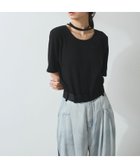 【アダム エ ロペ/ADAM ET ROPE'】の【WEB限定】ブークレリブリボンTシャツ 人気、トレンドファッション・服の通販 founy(ファニー) ファッション Fashion レディースファッション Fashion for Women トップス・カットソー Cut & Sew Tops シャツ・ブラウス・オフィスカジュアル Elegant Blouses & Button-Ups ロングTシャツ・Tシャツ Longline T-Shirts & Tees 2025年 2025 2025春夏・S/S Spring/Summer 2025 SS25 おすすめ Recommended / Our Picks コンパクト Compact, Small Size スラックス Slacks, Dress Pants デニム Denim, Jeans Material ボトム Bottoms, Lower Wear ポケット Pocket, Pocket Detail リボン Ribbon, Bow 夏 Summer 春 Spring S/S・春夏 SS, Spring/Summer, Warm Season thumbnail ブラック(01)|ID: prp329100004777042 ipo3291000000034633176