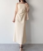 【ジュノア/JUNOAH】のmipiarl ドレープマーメイドキャミワンピース【一部ペチスカートSET】 アイボリー|ID: prp329100004777043 ipo3291000000034633209