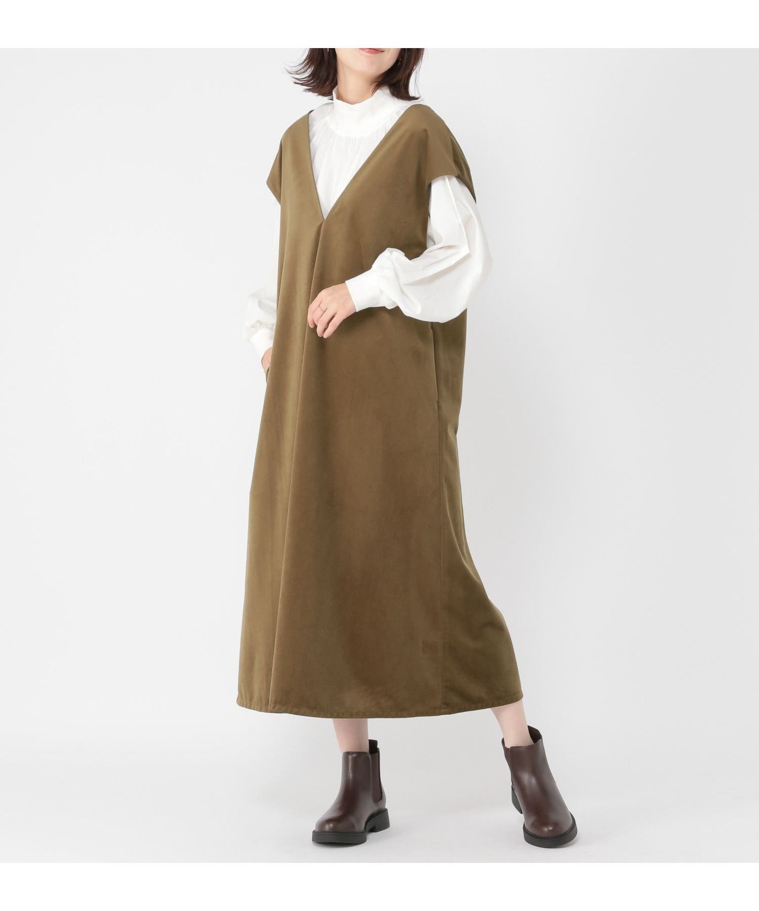 【スタディオ クリップ/studio CLIP】のアソートジャンパースカート プチサイズあり インテリア・キッズ・メンズ・レディースファッション・服の通販 founy(ファニー) 　ファッション　Fashion　レディースファッション　Fashion for Women　スカート　Skirts　おすすめ　Recommended / Our Picks　インナー　Innerwear　カットソー　Cut and Sewn Top　シンプル　Simple, Minimal　エレガント 上品　Elegant　モカ59|ID: prp329100004777058 ipo3291000000034633596