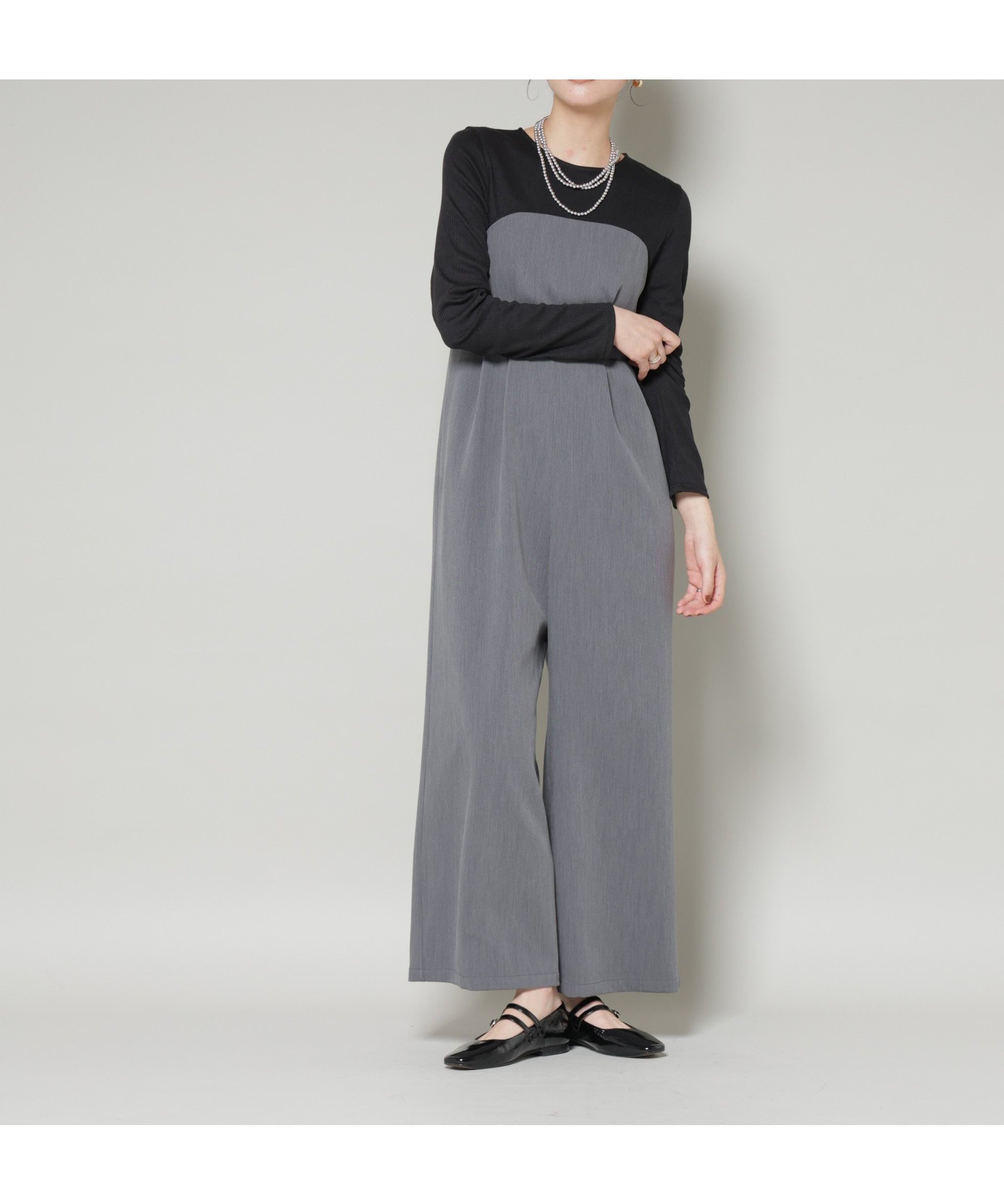 【ナノ ユニバース/nano universe】のリブトップドッキングスーチングオールインワン 人気、トレンドファッション・服の通販 founy(ファニー) 　ファッション　Fashion　レディースファッション　Fashion for Women　ワンピース　Dresses　オールインワン・ワンピース　Dresses and Jumpsuits　ウォッシャブル　Machine Washable　オケージョン　Occasion Wear　ギャザー　Gathered, Ruffled　ジャケット　Jacket, Outerwear　ダブル　Double, Double-Breasted　ドッキング　Docking, Mixed Material　フェミニン　Feminine, Girly　エレガント 上品　Elegant　2025年　2025　2025-2026秋冬・A/W　Autumn/Winter 2025–26 AW25–26　 other-1|ID: prp329100004777083 ipo3291000000034633994