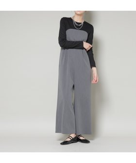 【ナノ ユニバース/nano universe】 リブトップドッキングスーチングオールインワン人気、トレンドファッション・服の通販 founy(ファニー) ファッション Fashion レディースファッション Fashion for Women ワンピース Dresses オールインワン・ワンピース Dresses and Jumpsuits ウォッシャブル Machine Washable オケージョン Occasion Wear ギャザー Gathered, Ruffled ジャケット Jacket, Outerwear ダブル Double, Double-Breasted ドッキング Docking, Mixed Material フェミニン Feminine, Girly エレガント 上品 Elegant 2025年 2025 2025-2026秋冬・A/W Autumn/Winter 2025–26 AW25–26 |ID:prp329100004777083