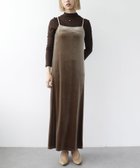 【スリーフォータイム/Three Four Time】のThree Four Time/ベロアカップ付きワンピース 人気、トレンドファッション・服の通販 founy(ファニー) ファッション Fashion レディースファッション Fashion for Women ワンピース Dresses ベロア Velour, Soft Velvet thumbnail ブラウン|ID: prp329100004777094 ipo3291000000034634109
