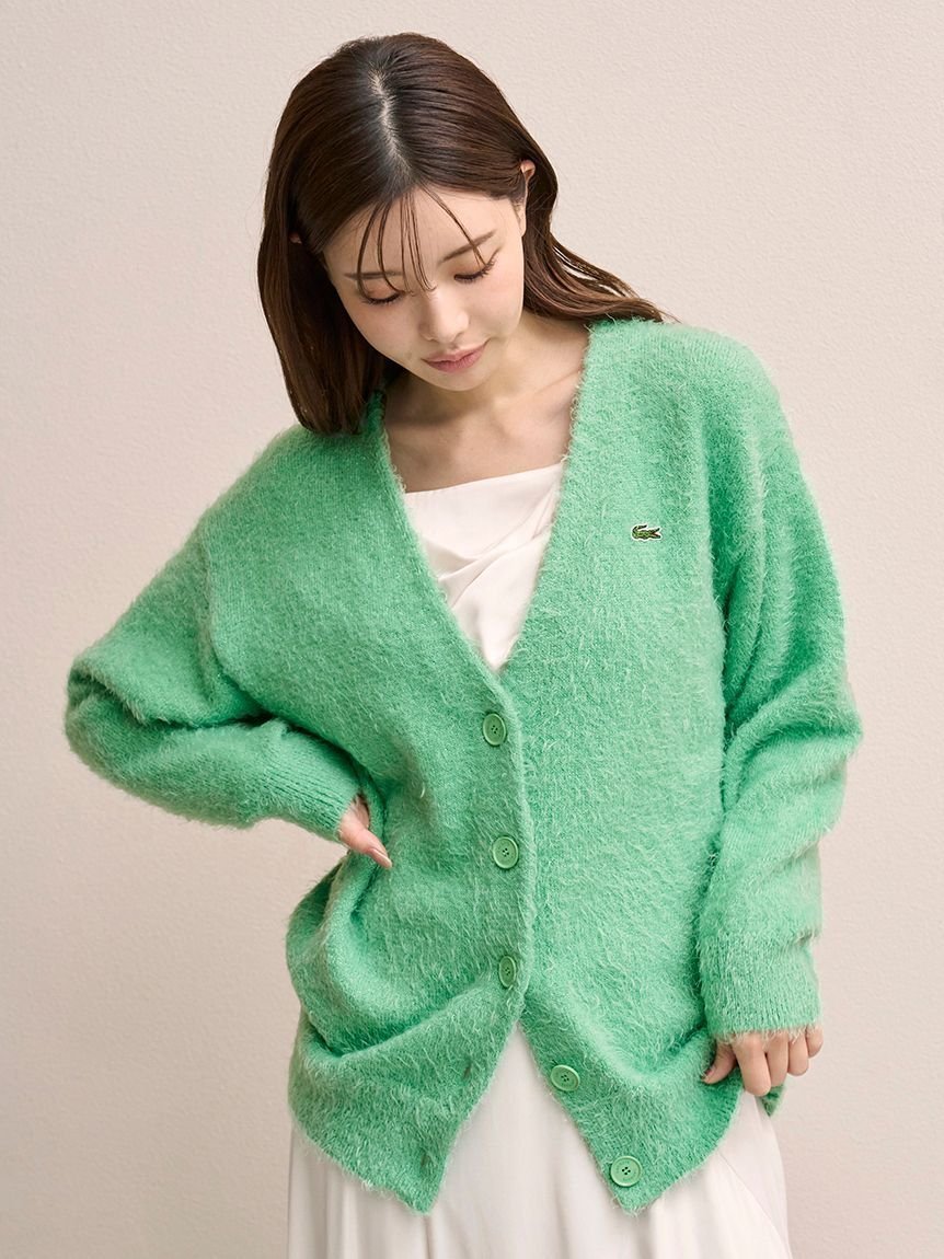 【スナイデル/SNIDEL】のLACOSTE/ラメニットカーディガン インテリア・キッズ・メンズ・レディースファッション・服の通販 founy(ファニー) 　ファッション　Fashion　レディースファッション　Fashion for Women　トップス・カットソー　Cut & Sew Tops　ニット　Knit Tops & Sweaters　カーディガン・羽織り　Layered Style Cardigans　ウェーブ　Wavy Pattern　カーディガン　Cardigan, Knitwear　コレクション　Collection, Seasonal Line　シルバー　Silver, Metallic Silver　ストレート　Straight, Straight Cut　スペシャル　Special, Limited Edition　スマート　Smart, Elegant　フォルム　Silhouette, Form　フォーマル　Formal, Dressy　フランス　France, French　冬　Winter / This Winter　おすすめ　Recommended / Our Picks　GRN[024]|ID: prp329100004777136 ipo3291000000034635195