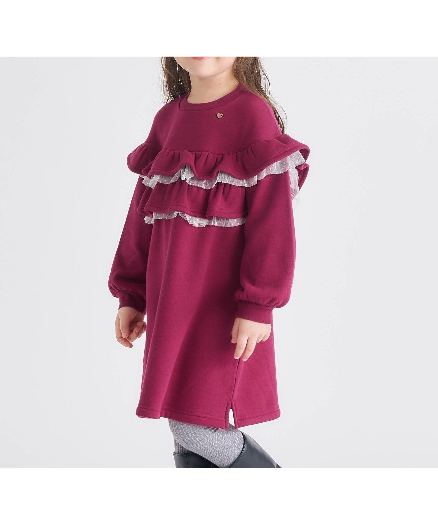 【エフオー オンラインストア/F.O.Online Store / KIDS】のWEB限定 裏シャギーフリルワンピース インテリア・キッズ・メンズ・レディースファッション・服の通販 founy(ファニー) ファッション Fashion キッズファッション Fashion for Kids ワンピース Dresses ローズピンク|ID: prp329100004777162 ipo3291000000034682688