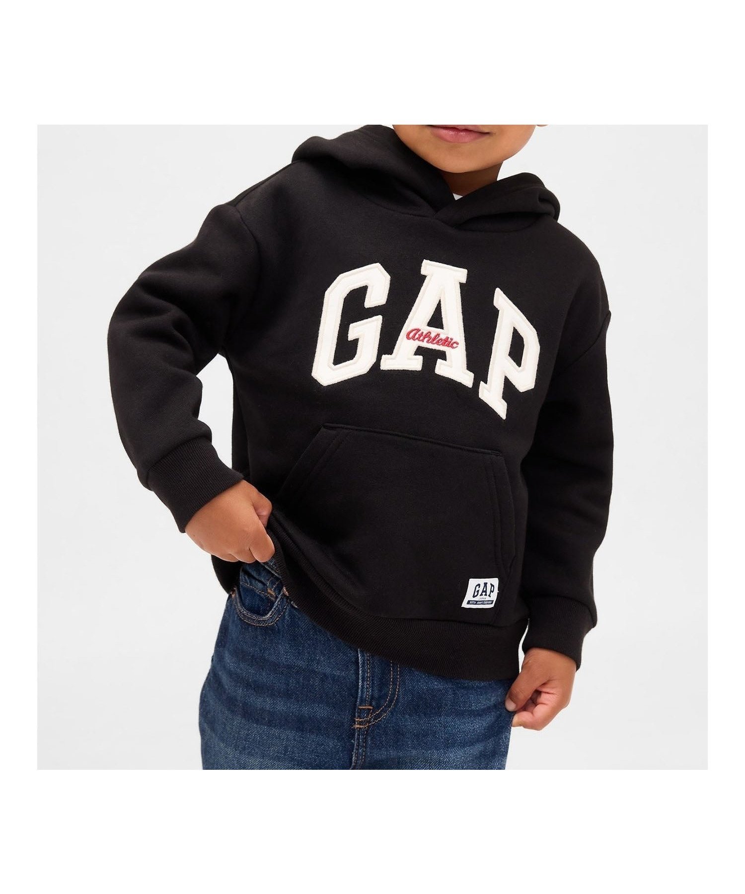 【ギャップ/GAP / KIDS】のJPN IE 30TH PRO FLC LOGO PO HD インテリア・キッズ・メンズ・レディースファッション・服の通販 founy(ファニー) 　ファッション　Fashion　キッズファッション　Fashion for Kids　ショルダー　Shoulder, Shoulder Strap　ドロップ　Drop Shoulder, Dropped Style　フィット　Fit, Slim Fit　フロント　Front, Front Design　ベビー　Baby, Babywear　ポケット　Pocket, Pocket Detail　リラックス　Relax, Relaxed Fit　長袖　Long Sleeve, Full Sleeve　BLACK|ID: prp329100004777182 ipo3291000000034636759