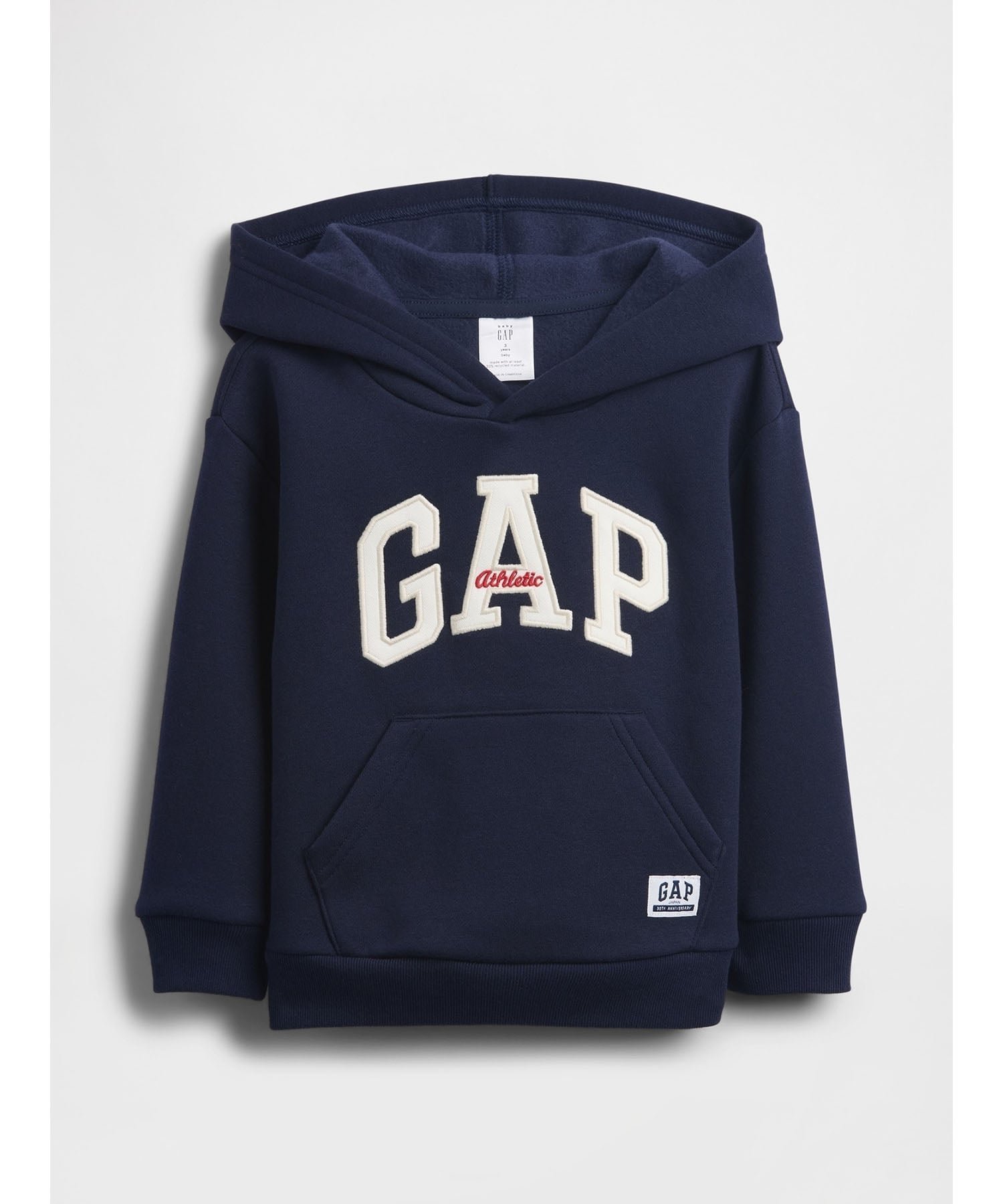 【ギャップ/GAP / KIDS】のJPN IE 30TH PRO FLC LOGO PO HD インテリア・キッズ・メンズ・レディースファッション・服の通販 founy(ファニー) 　ファッション　Fashion　キッズファッション　Fashion for Kids　ショルダー　Shoulder, Shoulder Strap　ドロップ　Drop Shoulder, Dropped Style　フィット　Fit, Slim Fit　フロント　Front, Front Design　ベビー　Baby, Babywear　ポケット　Pocket, Pocket Detail　リラックス　Relax, Relaxed Fit　長袖　Long Sleeve, Full Sleeve　NAVY_UNIFORM|ID: prp329100004777182 ipo3291000000034636762