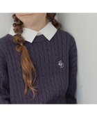 【グローバルワーク/GLOBAL WORK / KIDS】のメルティ襟付きケーブルプルオーバー/キッズ/593433 人気、トレンドファッション・服の通販 founy(ファニー) ファッション Fashion キッズファッション Fashion for Kids トップス・カットソー Cut & Sew Tops おすすめ Recommended / Our Picks ガーリー Girly, Feminine Style コンパクト Compact, Small Size ショート Short, Short Length デニム Denim, Jeans Material ワイド Wide, Wide Fit 人気 Popular, Best Seller thumbnail ネイビー88|ID: prp329100004777196 ipo3291000000034637077