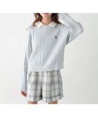 【グローバルワーク/GLOBAL WORK / KIDS】のメルティ襟付きケーブルプルオーバー/キッズ/593433 人気、トレンドファッション・服の通販 founy(ファニー) ファッション Fashion キッズファッション Fashion for Kids トップス・カットソー Cut & Sew Tops おすすめ Recommended / Our Picks ガーリー Girly, Feminine Style コンパクト Compact, Small Size ショート Short, Short Length デニム Denim, Jeans Material ワイド Wide, Wide Fit 人気 Popular, Best Seller thumbnail ブルーグレー15|ID: prp329100004777196 ipo3291000000034637078