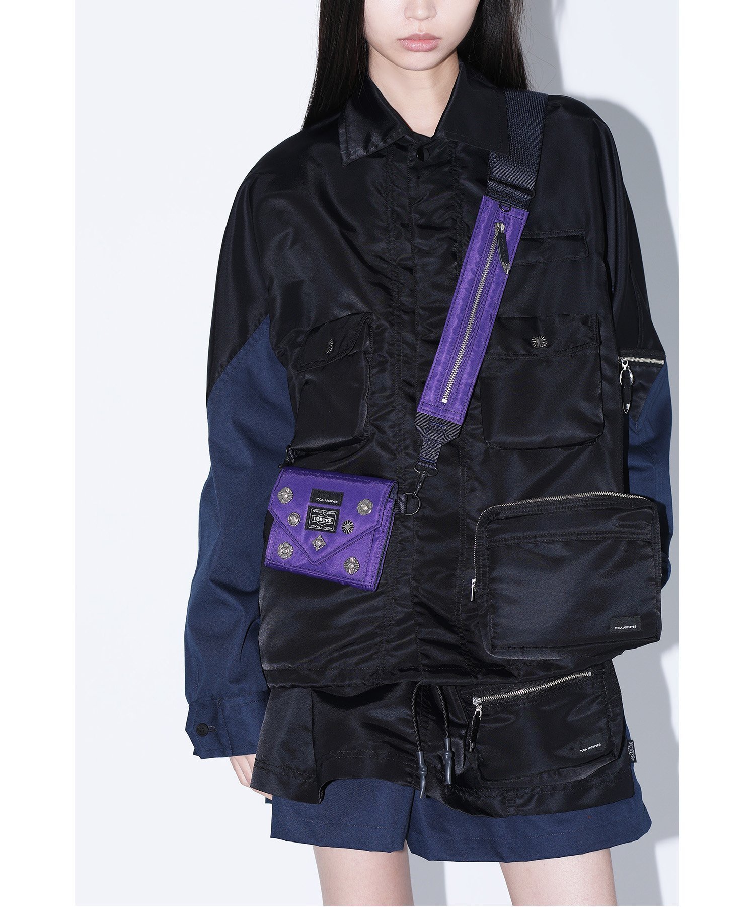 【トーガ/TOGA】のShoulder wallet PORTER SP インテリア・キッズ・メンズ・レディースファッション・服の通販 founy(ファニー) 　ファッション　Fashion　レディースファッション　Fashion for Women　ウォレット　Wallet　コラボ　Collaboration, Collab　コレクション　Collection, Seasonal Line　コンパクト　Compact, Small Size　今季　This Season, Current Season　ショルダー　Shoulder, Shoulder Strap　ショーツ　Shorts, Short Pants　スウェット / スエット　Sweatshirt, Sweatwear　パープル　Purple, Violet　ブルゾン　Blouson, Bomber Jacket　ポケット　Pocket, Pocket Detail　メタル　Metal, Metal Parts　PURPLE|ID: prp329100004777206 ipo3291000000034637437