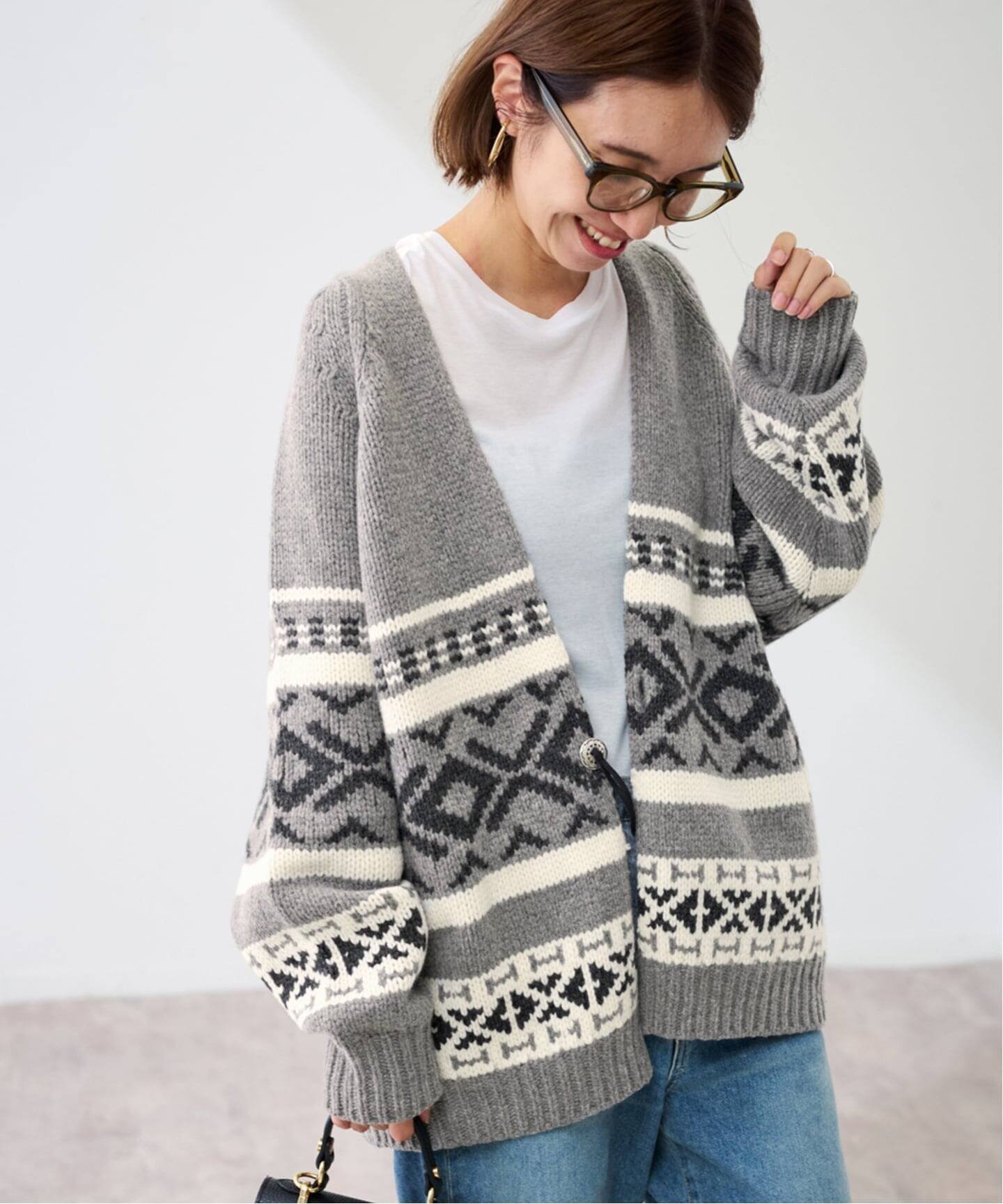 【フレームワーク/FRAMeWORK】の≪追加≫ジャガードカーディガン 2 インテリア・キッズ・メンズ・レディースファッション・服の通販 founy(ファニー) 　ファッション　Fashion　レディースファッション　Fashion for Women　トップス・カットソー　Cut & Sew Tops　カーディガン・羽織り　Layered Style Cardigans　再入荷　Restock / Back in Stock　グレーA|ID: prp329100004777232 ipo3291000000034637981