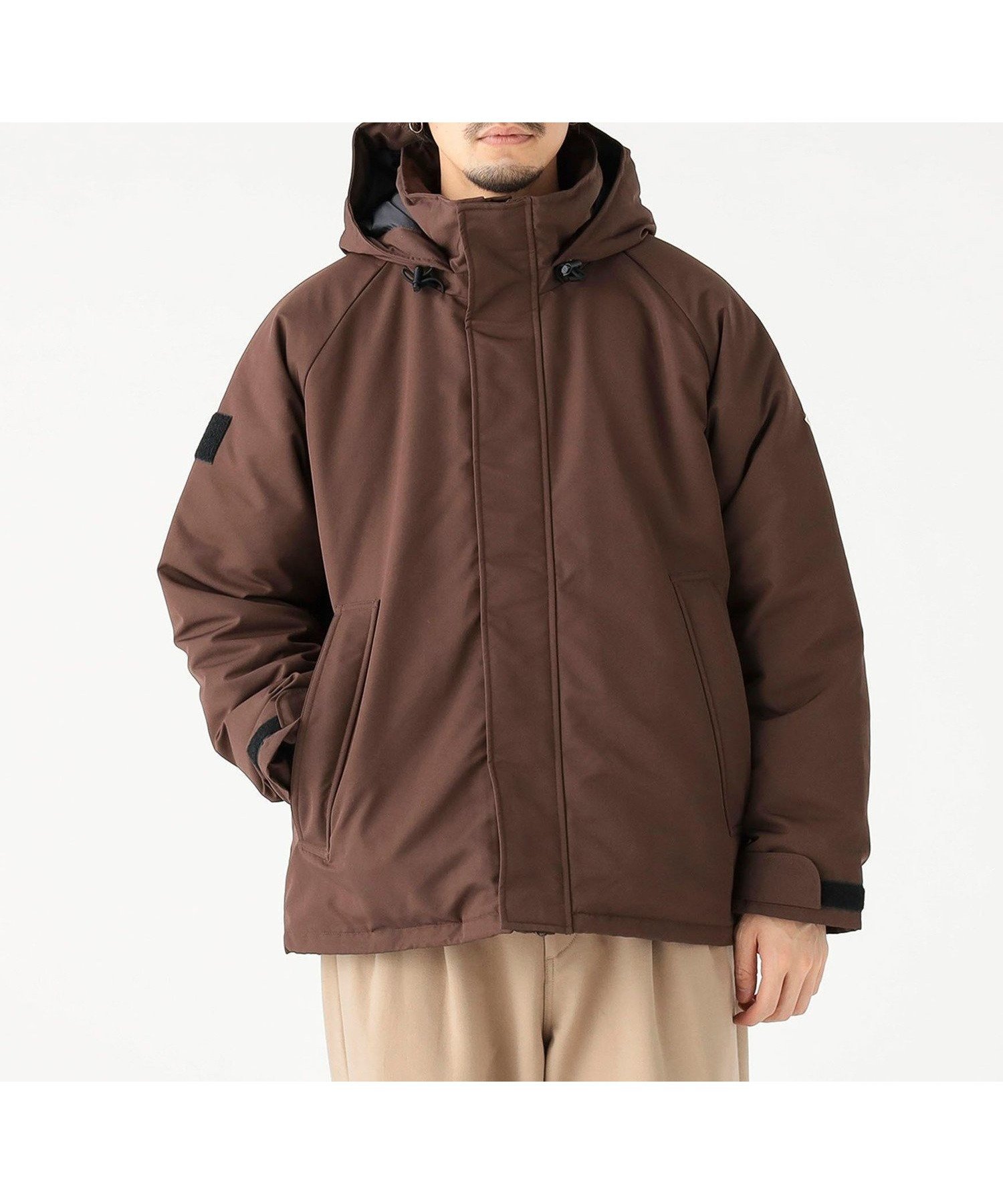 【ビーミングライフストア/B:MING LIFE STORE / MEN】のDANTON / ダウン アーミー フード ジャケット インテリア・キッズ・メンズ・レディースファッション・服の通販 founy(ファニー) 　ファッション　Fashion　メンズファッション　Fashion for Men　インナー　Innerwear　軽量　Lightweight, Ultra Light　シンプル　Simple, Minimal　ジャケット　Jacket, Outerwear　スリーブ　Sleeve, Long Sleeve / Short Sleeve　ダウン　Down, Puffer　定番　Standard, Basic Item　ビッグ　Big, Oversized　フランス　France, French　フロント　Front, Front Design　ブルゾン　Blouson, Bomber Jacket　ポケット　Pocket, Pocket Detail　ミリタリー　Military, Army Style　ワーク　Workwear, Utility Style　D.BROWN|ID: prp329100004777241 ipo3291000000034684006