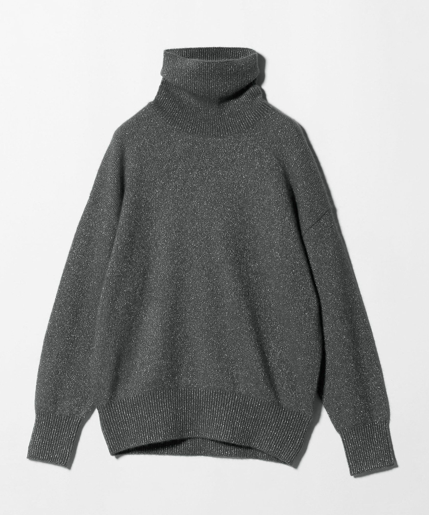 【ユナイテッドアローズ/UNITED ARROWS】のフォックス ウール ラメ タートルネック ニット インテリア・キッズ・メンズ・レディースファッション・服の通販 founy(ファニー) 　ファッション　Fashion　レディースファッション　Fashion for Women　トップス・カットソー　Cut & Sew Tops　ニット　Knit Tops & Sweaters　タートルネック・ハイネックトップス　Turtlenecks & High-Neck Tops　ショルダー　Shoulder, Shoulder Strap　タイトスカート　Pencil Skirt, Tight Skirt　タートルネック　Turtleneck, High Neck　ドロップ　Drop Shoulder, Dropped Style　バランス　Balance, Style Balance　フォックス　Fox, Fox Fur　ブラウジング　Blouson Silhouette, Cinched Waist　リラックス　Relax, Relaxed Fit　ワイド　Wide, Wide Fit　冬　Winter / This Winter　エレガント 上品　Elegant　DK.GRAY|ID: prp329100004777253 ipo3291000000034638207