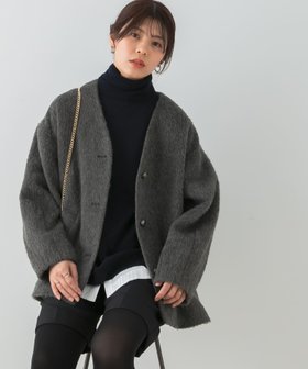 【アーバンリサーチ ロッソ/URBAN RESEARCH ROSSO】のF by ROSSO 『UR TECH』シャギーノーカラーコート 人気、トレンドファッション・服の通販 founy(ファニー) ファッション Fashion レディースファッション Fashion for Women アウター Coat / Outerwear Collection コート・ロングコート・ピーコート Long Coats, Peacoats & More ショート Short, Short Length タートルネック Turtleneck, High Neck 定番 Standard, Basic Item ハイネック High Neck, Mock Neck リラックス Relax, Relaxed Fit 冬 Winter / This Winter A/W・秋冬 Autumn/Winter 2025年 2025 2025-2026秋冬・A/W Autumn/Winter 2025–26 AW25–26 |ID:prp329100004777529