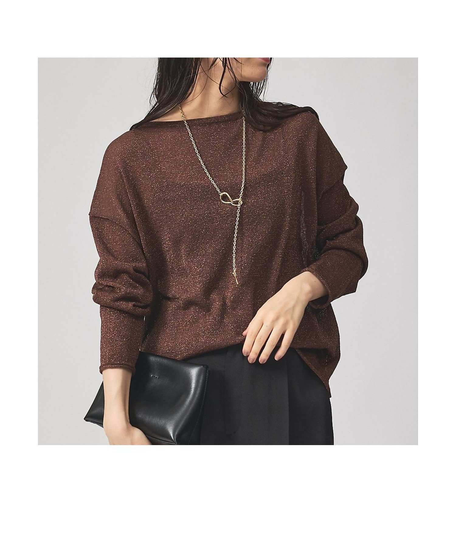 【カリテ/qualite】の【大人気ラメシリーズ】ラメシアーボックスニット インテリア・キッズ・メンズ・レディースファッション・服の通販 founy(ファニー) 　ファッション　Fashion　レディースファッション　Fashion for Women　トップス・カットソー　Cut & Sew Tops　ニット　Knit Tops & Sweaters　インナー　Innerwear　サンダル　Sandals, Summer Shoes　シンプル　Simple, Minimal　ボックス　Boxy, Box Shape　ワイド　Wide, Wide Fit　ブロンズ|ID: prp329100004777534 ipo3291000000035219785