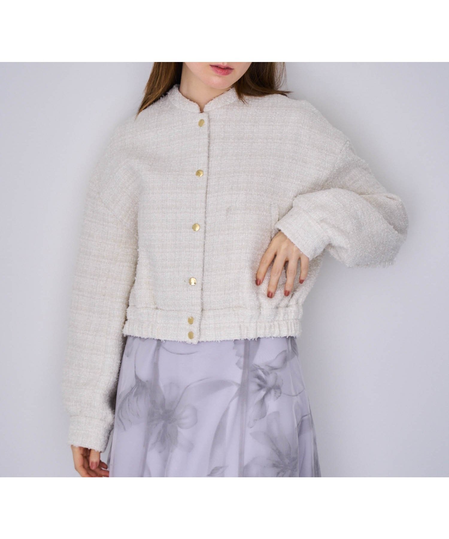 【ノエラ/Noela】のツイードショートブルゾン インテリア・キッズ・メンズ・レディースファッション・服の通販 founy(ファニー) 　ファッション　Fashion　レディースファッション　Fashion for Women　アウター　Coat / Outerwear Collection　ブルゾンジャケット・スポーティアウター　Blouson Jackets　コンパクト　Compact, Small Size　ショート　Short, Short Length　ツイード　Twill, Twill Weave　フリンジ　Fringe, Tassel　ブルゾン　Blouson, Bomber Jacket　ポケット　Pocket, Pocket Detail　エレガント 上品　Elegant　A/W・秋冬　Autumn/Winter　オフホワイト|ID: prp329100004777537 ipo3291000000034641047