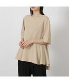 【ラコレ/LAKOLE】の異素材きりかえ半袖 人気、トレンドファッション・服の通販 founy(ファニー) ファッション Fashion レディースファッション Fashion for Women トップス・カットソー Cut & Sew Tops カットソー Cut and Sewn Top フレア Flare, Flared ボトム Bottoms, Lower Wear 切替 Switching, Contrast Panel 半袖 Short Sleeve, Half Sleeve thumbnail ベージュ|ID: prp329100004777559 ipo3291000000034641322