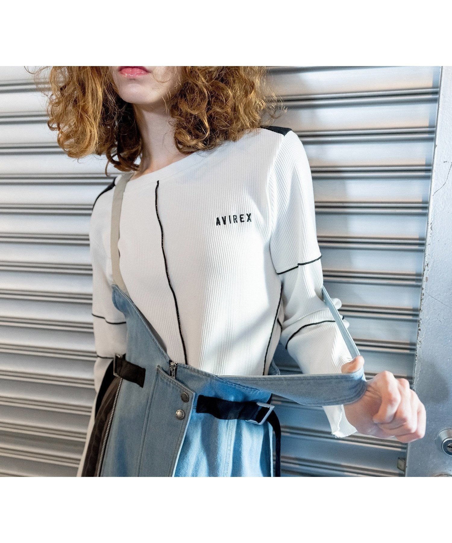 【アウラアイラ/AULA AILA】の【AVIREX】THERMAL TOPS 人気、トレンドファッション・服の通販 founy(ファニー) 　ファッション　Fashion　レディースファッション　Fashion for Women　トップス・カットソー　Cut & Sew Tops　おすすめ　Recommended / Our Picks　インナー　Innerwear　コラボ　Collaboration, Collab　スタイリッシュ　Stylish, Fashionable　ボトム　Bottoms, Lower Wear　ポケット　Pocket, Pocket Detail　ミリタリー　Military, Army Style　ワッフル　Waffle, Waffle Knit　切替　Switching, Contrast Panel　 other-1|ID: prp329100004777569 ipo3291000000035164232