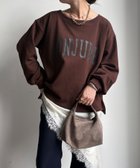 【ドゥドゥ/DouDou】の前後ロゴプリント裏起毛プルオーバー 人気、トレンドファッション・服の通販 founy(ファニー) ファッション Fashion レディースファッション Fashion for Women トップス・カットソー Cut & Sew Tops カジュアルプルオーバー・ニットトップス Pullovers & Knit Tops / Casual Pullovers スマート Smart, Elegant スリット Slit, Slit Detail 雑誌 Magazine, Fashion Magazine プリント Print, Printed Pattern 冬 Winter / This Winter A/W・秋冬 Autumn/Winter 再入荷 Restock / Back in Stock 2025年 2025 2025-2026秋冬・A/W Autumn/Winter 2025–26 AW25–26 thumbnail ブラウン|ID: prp329100004777574 ipo3291000000034698504