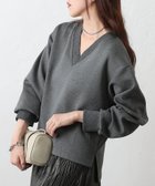 【コロニートゥーワンスリーナイン/COLONY 2139】のダンボールVネックプルオーバー 人気、トレンドファッション・服の通販 founy(ファニー) ファッション Fashion レディースファッション Fashion for Women トップス・カットソー Cut & Sew Tops カジュアルプルオーバー・ニットトップス Pullovers & Knit Tops / Casual Pullovers Vネックトップス V-Neck Tops / V-Cut Neckline Shirts 春 Spring 秋 Autumn フォルム Silhouette, Form ロング Long, Long-Length 再入荷 Restock / Back in Stock エレガント 上品 Elegant thumbnail チャコールグレー|ID: prp329100004777578 ipo3291000000034697118