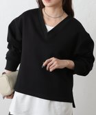 【コロニートゥーワンスリーナイン/COLONY 2139】のダンボールVネックプルオーバー 人気、トレンドファッション・服の通販 founy(ファニー) ファッション Fashion レディースファッション Fashion for Women トップス・カットソー Cut & Sew Tops カジュアルプルオーバー・ニットトップス Pullovers & Knit Tops / Casual Pullovers Vネックトップス V-Neck Tops / V-Cut Neckline Shirts 春 Spring 秋 Autumn フォルム Silhouette, Form ロング Long, Long-Length 再入荷 Restock / Back in Stock エレガント 上品 Elegant thumbnail ブラック|ID: prp329100004777578 ipo3291000000034697119