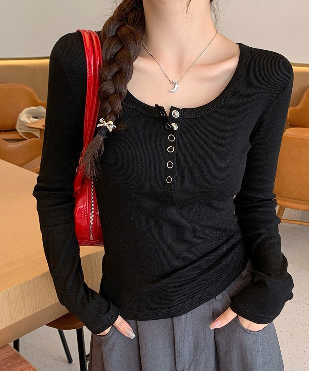 【ミニミニストア/miniministore】のカップ付きリブニットトップス暖かインナー インテリア・キッズ・メンズ・レディースファッション・服の通販 founy(ファニー) ファッション Fashion レディースファッション Fashion for Women トップス・カットソー Cut & Sew Tops ニット Knit Tops & Sweaters インナー Innerwear オレンジ Orange カットソー Cut and Sewn Top シンプル Simple, Minimal デニム Denim, Jeans Material 長袖 Long Sleeve, Full Sleeve フィット Fit, Slim Fit フロント Front, Front Design ワイド Wide, Wide Fit ワイヤー Wire, Wired Bra 冬 Winter / This Winter A/W・秋冬 Autumn/Winter ブラック|ID: prp329100004777665 ipo3291000000034642417