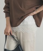 【アーバンリサーチ ドアーズ/URBAN RESEARCH DOORS】の裾レースカットソー オフホワイト|ID: prp329100004777697 ipo3291000000034780759