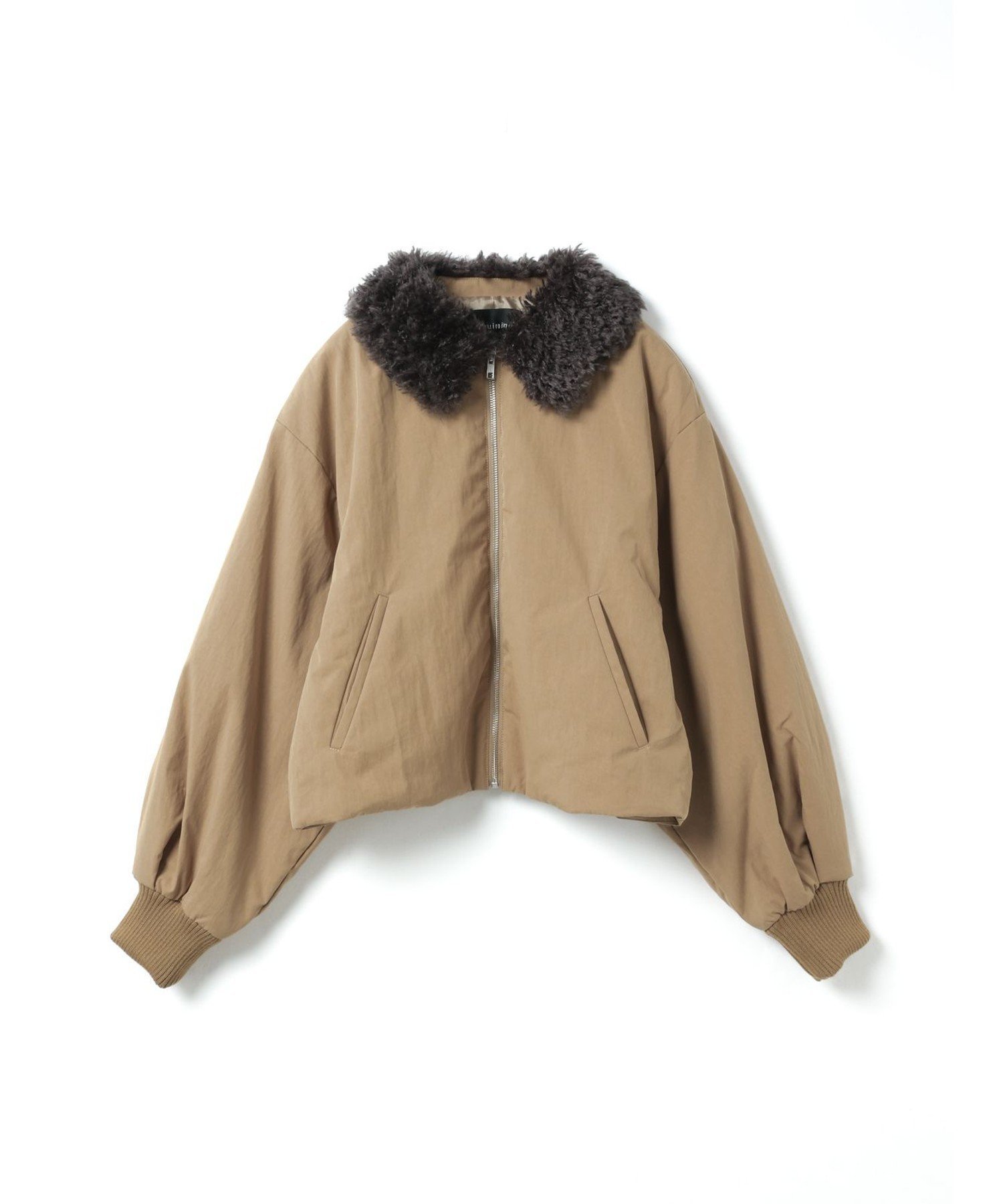 【マーコート/MARcourt】のmizuiro ind ボアカラーショートジャケット インテリア・キッズ・メンズ・レディースファッション・服の通販 founy(ファニー) 　ファッション　Fashion　レディースファッション　Fashion for Women　アウター　Coat / Outerwear Collection　レディースジャケット・軽アウター　Jackets　ショート　Short, Short Length　トレーナー　Sweatshirt, Trainer　バランス　Balance, Style Balance　ボトム　Bottoms, Lower Wear　ポケット　Pocket, Pocket Detail　マフラー　Scarf, Muffler　無地　Plain, Solid Color　長袖　Long Sleeve, Full Sleeve　ベージュ|ID: prp329100004777724 ipo3291000000034934716