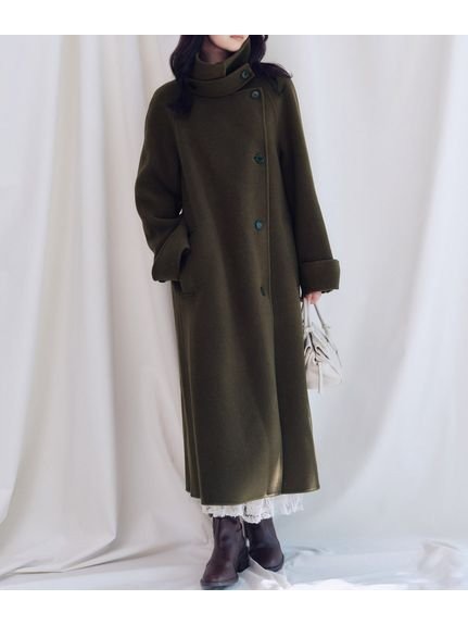 【スナイデル/SNIDEL】の【HIGH QUALITY】バルマカンリバーコート インテリア・キッズ・メンズ・レディースファッション・服の通販 founy(ファニー) 　ファッション　Fashion　レディースファッション　Fashion for Women　アウター　Coat / Outerwear Collection　コート・ロングコート・ピーコート　Long Coats, Peacoats & More　ウェーブ　Wavy Pattern　スタイリッシュ　Stylish, Fashionable　スタンド　Stand Collar, Upright Stand　ストレート　Straight, Straight Cut　スマート　Smart, Elegant　フェルト　Felt, Felt Fabric　ポケット　Pocket, Pocket Detail　リュクス　Luxury, Elegant, High-End, Chic　リラックス　Relax, Relaxed Fit　ロング　Long, Long-Length　おすすめ　Recommended / Our Picks　エレガント 上品　Elegant　BRW[058]|ID: prp329100004777749 ipo3291000000034643829