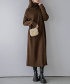 【ラジュール/Lajour】のリブニットハイネックワンピース 人気、トレンドファッション・服の通販 founy(ファニー) ファッション Fashion レディースファッション Fashion for Women ワンピース Dresses ショルダー Shoulder, Shoulder Strap フィット Fit, Slim Fit リブニット Rib Knit, Ribbed Knit thumbnail ブラウン|ID: prp329100004777753 ipo3291000000034643938