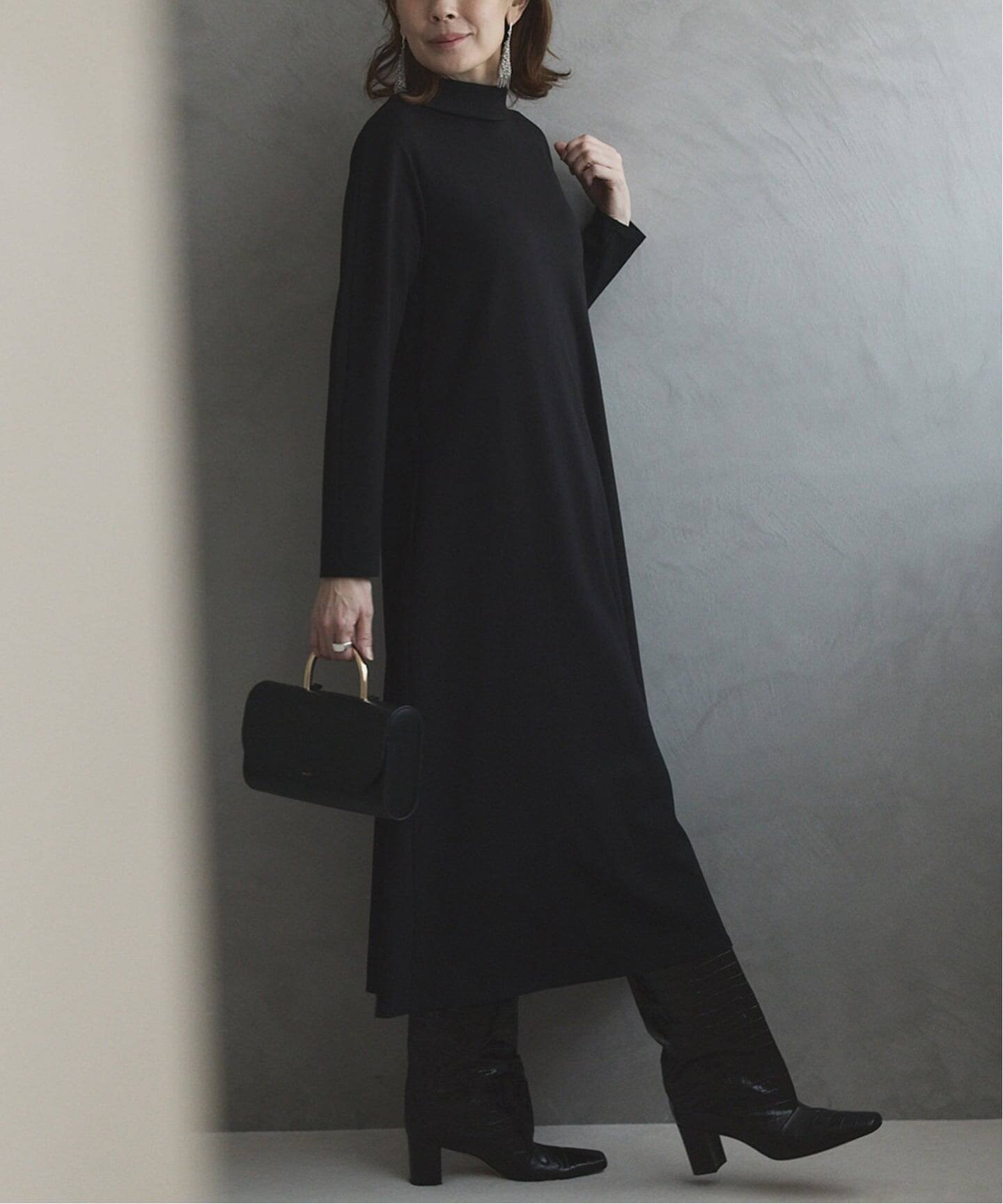 【ヴェルメイユ パー イエナ/VERMEIL par iena】の《追加》2WAYロールカラーワンピース インテリア・キッズ・メンズ・レディースファッション・服の通販 founy(ファニー) ファッション Fashion レディースファッション Fashion for Women ワンピース Dresses エレガント 上品 Elegant シンプル Simple, Minimal スタンダード Standard, Basic ストレッチ Stretch, Stretchy Fabric ダウン Down, Puffer フィット Fit, Slim Fit フェミニン Feminine, Girly 2025年 2025 2025-2026秋冬・A/W Autumn/Winter 2025–26 AW25–26 ブラック|ID: prp329100004777781 ipo3291000000034882247