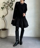 【ドゥドゥ/DouDou】の【完売カラー再追加!】裾フリル異素材切替ミニワンピース 人気、トレンドファッション・服の通販 founy(ファニー) ファッション Fashion レディースファッション Fashion for Women ワンピース Dresses 切替 Switching, Contrast Panel スマート Smart, Elegant トレンド Trend, Trending Now ドッキング Docking, Mixed Material フリル Frill, Ruffle A/W・秋冬 Autumn/Winter 冬 Winter / This Winter 再入荷 Restock / Back in Stock 2025年 2025 2025-2026秋冬・A/W Autumn/Winter 2025–26 AW25–26 thumbnail ブラック|ID: prp329100004777785 ipo3291000000034786706