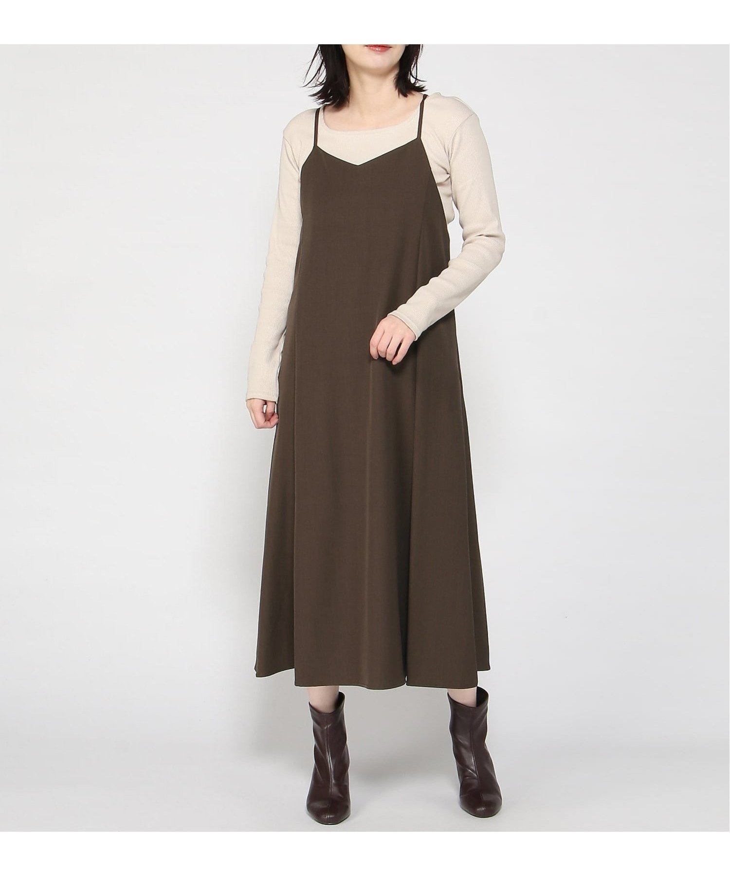 【グレディブリリアン/Gready Brilliant】のGready Brilliant/2_パネルフレアキャミOP インテリア・キッズ・メンズ・レディースファッション・服の通販 founy(ファニー) ファッション Fashion レディースファッション Fashion for Women トップス・カットソー Cut & Sew Tops キャミソール&ノースリーブ Camisoles & Sleeveless Tops カッティング Cutting Detail フレア Flare, Flared ワンポイント One Point, Statement Accent エレガント 上品 Elegant BRW|ID: prp329100004777794 ipo3291000000034792264