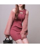 【リップサービス/LIP SERVICE】のLIP SERVICE/デコルテオープンドッキングニットワンピース 人気、トレンドファッション・服の通販 founy(ファニー) ファッション Fashion レディースファッション Fashion for Women ワンピース Dresses ニットワンピース Knit Dresses クロップド Cropped, Short Length スリット Slit, Slit Detail フェザー Feather, Feather Detail ボレロ Bolero, Short Cardigan ロング Long, Long-Length おすすめ Recommended / Our Picks ホリデーシーズン Holiday Season thumbnail ピンク|ID: prp329100004777798 ipo3291000000034883167