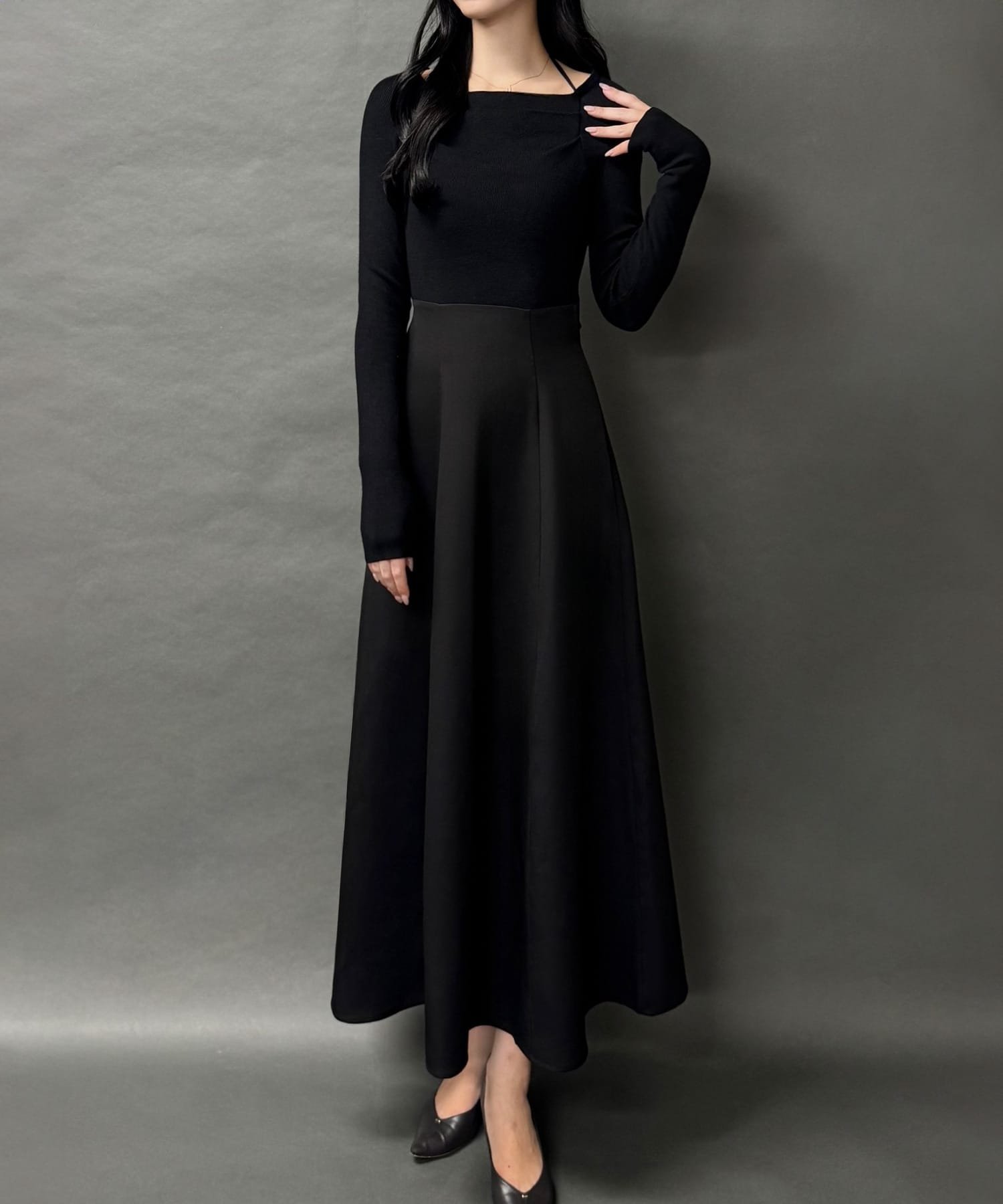 【ジュノア/JUNOAH】のドッキングニットフレアワンピース【ペチスカートセット】 人気、トレンドファッション・服の通販 founy(ファニー) ファッション Fashion レディースファッション Fashion for Women スカート Skirts other-1|ID: prp329100004777808 ipo3291000000035191029