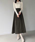 【ジュノア/JUNOAH】のポロリブニットドッキングワンピース ホワイト|ID: prp329100004777811 ipo3291000000034644559
