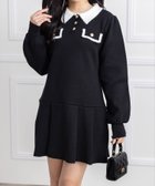 【クリア/clear】のバイカラーゴールドボタンニットワンピース BK|ID: prp329100004777812 ipo3291000000034644565