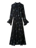 【フレイ アイディー/FRAY I.D】のボウタイプリーツプリントワンピース 人気、トレンドファッション・服の通販 founy(ファニー) ファッション Fashion レディースファッション Fashion for Women ワンピース Dresses アニマル Animal Print エレガント 上品 Elegant シャーリング Shirring, Ruched スマート Smart, Elegant フラワー Flower, Floral フレア Flare, Flared プリント Print, Printed Pattern プリーツ Pleats, Pleated モノトーン Monotone, Black and White thumbnail NVY[089]|ID: prp329100004777813 ipo3291000000035073295