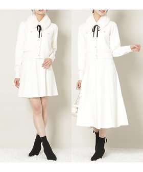 【ウィルセレクション/WILLSELECTION】の【11/21(fri)10時発売】ファーティペット付きニットSETUP 人気、トレンドファッション・服の通販 founy(ファニー) ファッション Fashion レディースファッション Fashion for Women トップス・カットソー Cut & Sew Tops ニット Knit Tops & Sweaters カーディガン Cardigan, Knitwear シンプル Simple, Minimal セットアップ Set-Up, Coordinated Outfit フロント Front, Front Design プリーツ Pleats, Pleated ベロア Velour, Soft Velvet リボン Ribbon, Bow ロング Long, Long-Length |ID:prp329100004777817