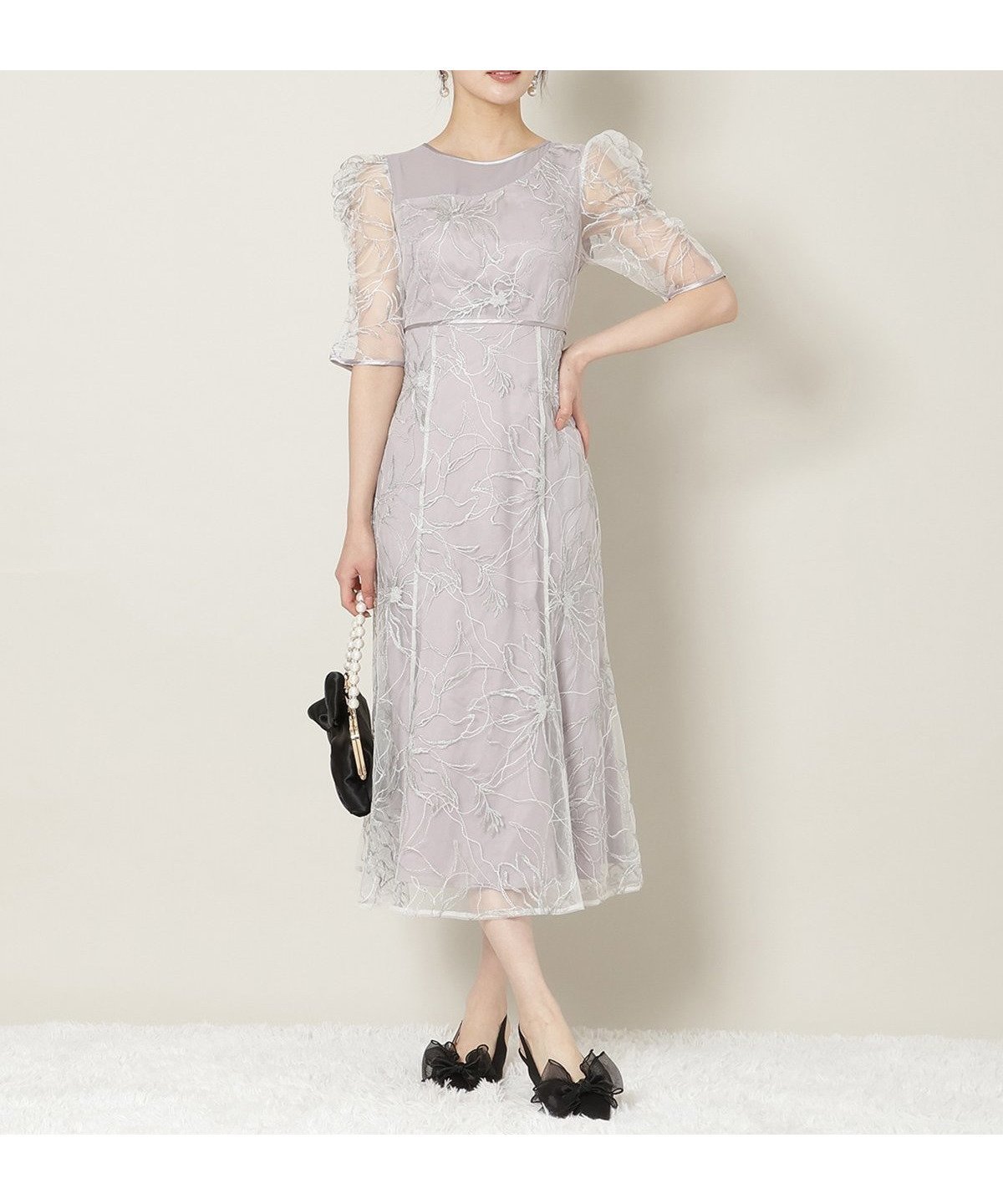 【ウィルセレクション/WILLSELECTION】の刺繍レースアシンメトリーマーメイドワンピース インテリア・キッズ・メンズ・レディースファッション・服の通販 founy(ファニー) 　ファッション　Fashion　レディースファッション　Fashion for Women　ワンピース　Dresses　おすすめ　Recommended / Our Picks　アシンメトリー　Asymmetrical Style　シアー　Sheer, See-Through　デコルテ　Décolleté, Neckline　ドレス　Dress, One-Piece　バランス　Balance, Style Balance　フラワー　Flower, Floral　フロント　Front, Front Design　ラベンダー　Lavender　レース　Lace, Lace Fabric　ワンショル　One Shoulder, Asymmetrical　二次会　After Party　結婚式　Wedding　長袖　Long Sleeve, Full Sleeve　ラベンダー|ID: prp329100004777820 ipo3291000000034644615