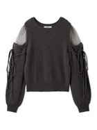 【スナイデル/SNIDEL】のシースルーショルダーニットプルオーバー DBRW[059]|ID:prp329100004777855