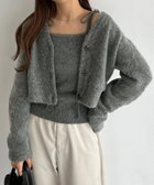 【ジュノア/JUNOAH】のcallautia ニットカーデ+キャミ 人気、トレンドファッション・服の通販 founy(ファニー) ファッション Fashion レディースファッション Fashion for Women トップス・カットソー Cut & Sew Tops ニット Knit Tops & Sweaters キャミソール&ノースリーブ Camisoles & Sleeveless Tops アクリル Acrylic Material キャミ Camisole, Cami Top thumbnail チャコール|ID: prp329100004777934 ipo3291000000034646332