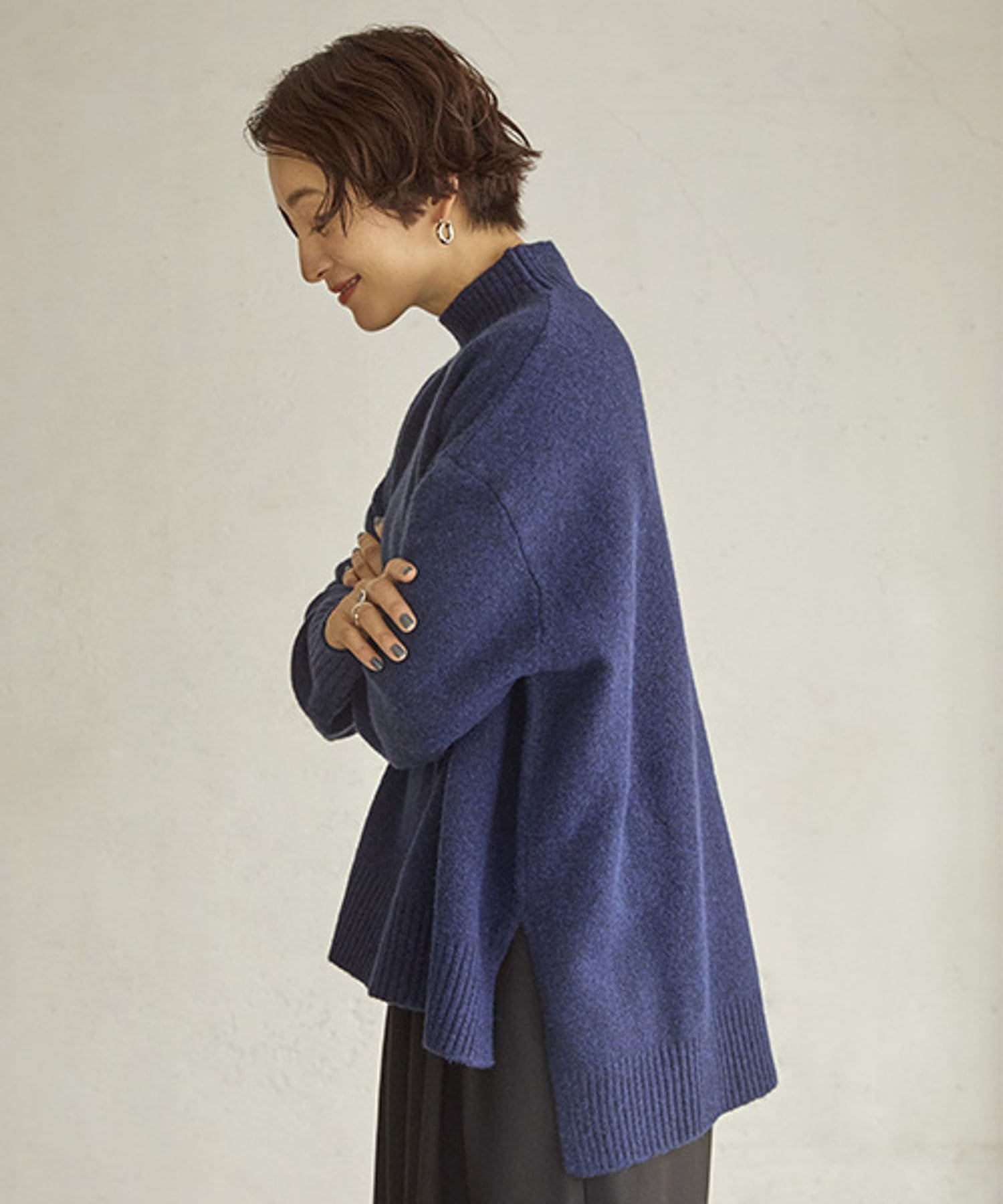 【スタディオ クリップ/studio CLIP】の7ゲージウールミックスハイネックニット インテリア・キッズ・メンズ・レディースファッション・服の通販 founy(ファニー) 　ファッション　Fashion　レディースファッション　Fashion for Women　トップス・カットソー　Cut & Sew Tops　ニット　Knit Tops & Sweaters　おすすめ　Recommended / Our Picks　ストレート　Straight, Straight Cut　タートルネック　Turtleneck, High Neck　ハイネック　High Neck, Mock Neck　バランス　Balance, Style Balance　ボトム　Bottoms, Lower Wear　ミックス　Mix, Mixed Style　定番　Standard, Basic Item　A/W・秋冬　Autumn/Winter　ネイビー88|ID: prp329100004778088 ipo3291000000034773899