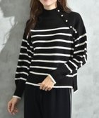 【インタープラネット/INTERPLANET】のINTERPLANET/7G肩ボタンハイネックプルオーバー 人気、トレンドファッション・服の通販 founy(ファニー) ファッション Fashion レディースファッション Fashion for Women トップス・カットソー Cut & Sew Tops カジュアルプルオーバー・ニットトップス Pullovers & Knit Tops / Casual Pullovers タイトスカート Pencil Skirt, Tight Skirt ハイネック High Neck, Mock Neck プリーツ Pleats, Pleated ベーシック Basic, Essential ボトム Bottoms, Lower Wear リラックス Relax, Relaxed Fit ルーズ Loose, Oversized ワイド Wide, Wide Fit エレガント 上品 Elegant thumbnail ボーダー ブラック|ID: prp329100004778265 ipo3291000000034649905