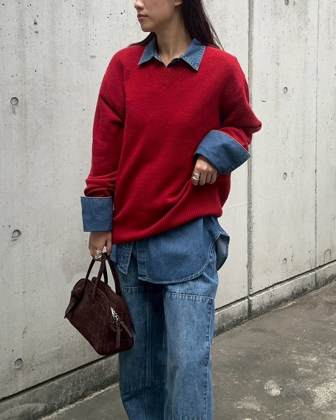 【ルシェル ブルー/LE CIEL BLEU】のVネックニットプルオーバー / V-Neck Knit Pullover インテリア・キッズ・メンズ・レディースファッション・服の通販 founy(ファニー) ファッション Fashion レディースファッション Fashion for Women トップス・カットソー Cut & Sew Tops ニット Knit Tops & Sweaters カジュアルプルオーバー・ニットトップス Pullovers & Knit Tops / Casual Pullovers Vネックトップス V-Neck Tops / V-Cut Neckline Shirts シンプル Simple, Minimal ベーシック Basic, Essential レッド|ID: prp329100004778316 ipo3291000000034905789