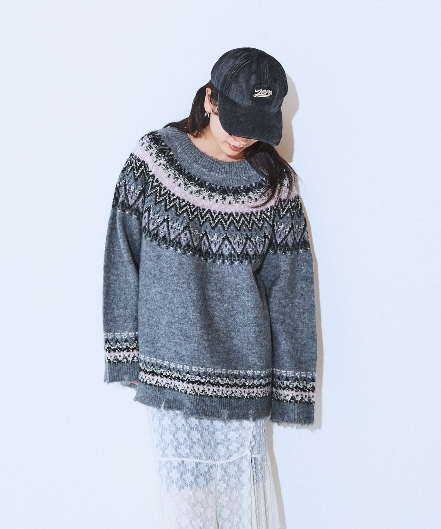 【ジーナシス/JEANASiS】の5Gカラーフェアアイルプルオーバー インテリア・キッズ・メンズ・レディースファッション・服の通販 founy(ファニー) 　ファッション　Fashion　レディースファッション　Fashion for Women　トップス・カットソー　Cut & Sew Tops　カジュアルプルオーバー・ニットトップス　Pullovers & Knit Tops / Casual Pullovers　アクリル　Acrylic Material　コーデュロイ　Corduroy, Cord Fabric　ダメージ　Distressed, Destroyed　ミックス　Mix, Mixed Style　ヨーク　Yoke, Yoke Design　A/W・秋冬　Autumn/Winter　グレー|ID: prp329100004778329 ipo3291000000034650810